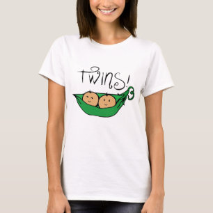 Twee erwten in de peul die de tweeling verwachten t-shirt