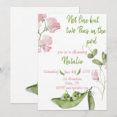 Twee Erwten in de Pod Twin Baby shower Kaart (Voorkant / Achterkant)