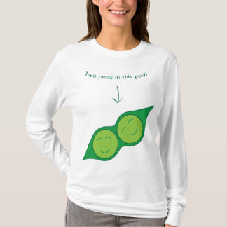 "Twee erwten in deze pod" T-shirt met twee moeders