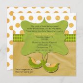 Twee erwten in een Aanvraag van de Douane van het  Kaart (Voorkant / Achterkant)