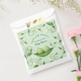 Twee erwten in een Baby shower Bedankzakje