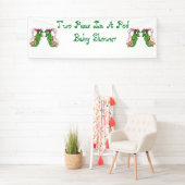 Twee erwten in een Baby shower blikvanger Spandoek (Insitu)