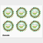 Twee erwten in een Baby shower met twee peul Ronde Sticker (Vel)