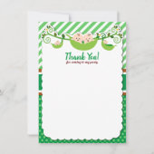 Twee erwten in een Baby shower met twee potten Bedankkaart (Voorkant)