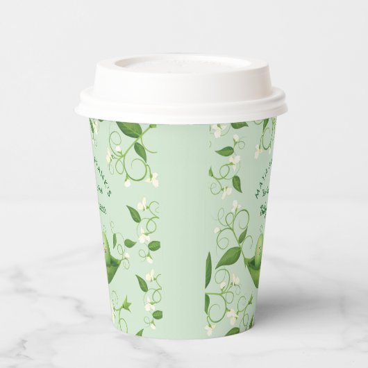 Twee erwten in een Baby shower Papieren Bekers (Links)