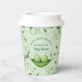 Twee erwten in een Baby shower Papieren Bekers (Achterkant)