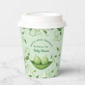 Twee erwten in een Baby shower Papieren Bekers (Voorkant)