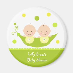 Twee erwten in een Baby shower van de Peul Magnets Magneet