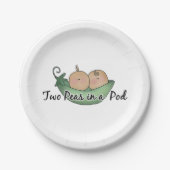 Twee erwten in een bord van peuterpapier (Voorkant)