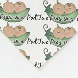 Twee erwten in een dubbele dop fleece deken