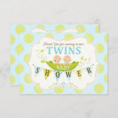 Twee erwten in een dubbele kop bedankt (Voorkant / Achterkant)