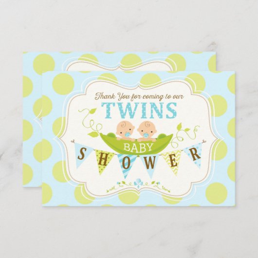 Twee erwten in een dubbele kop bedankt (Voorkant / Achterkant)