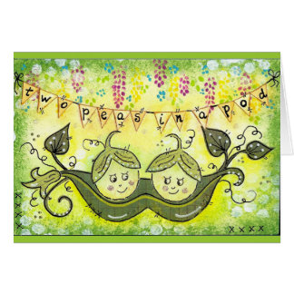 Twee erwten in een peul.