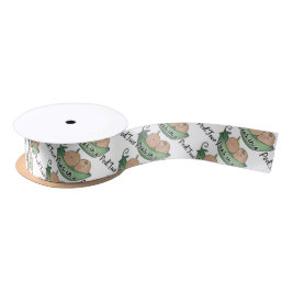 Twee erwten in een peul-baby shower-lint satijnen lint