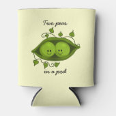 Twee erwten in een peul blikjeskoeler (Voorkant)