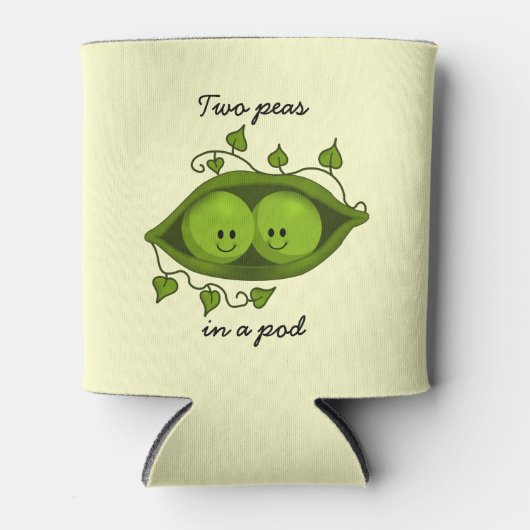 Twee erwten in een peul blikjeskoeler (Voorkant)