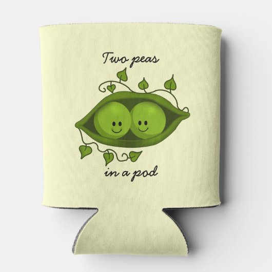 Twee erwten in een peul blikjeskoeler (Achterkant)