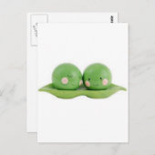Twee erwten in een peul briefkaart (Voorkant / Achterkant)