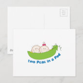 Twee erwten in een peul briefkaart (Voorkant / Achterkant)