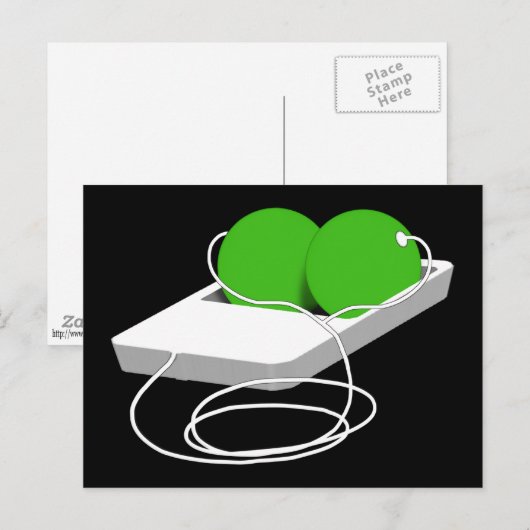 Twee erwten in een peul briefkaart (Voorkant / Achterkant)