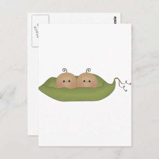 Twee erwten in een peul briefkaart (Voorkant / Achterkant)
