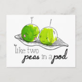 Twee erwten in een peul briefkaart (Voorkant)