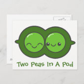 Twee erwten in een peul briefkaart (Voorkant / Achterkant)