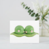 Twee erwten in een peul briefkaart (Staand voorkant)