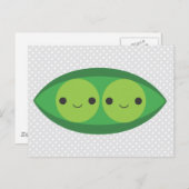Twee erwten in een peul briefkaart (Voorkant / Achterkant)