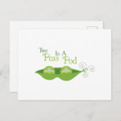 Twee erwten in een peul briefkaart (Voorkant / Achterkant)