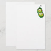 Twee erwten in een peul briefpapier (Voorkant / Achterkant)