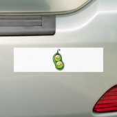 Twee erwten in een peul bumpersticker (Op auto)