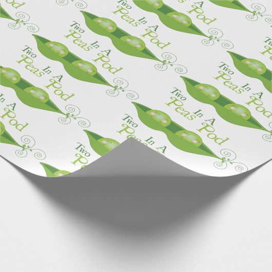 Twee erwten in een peul cadeaupapier (Hoek)