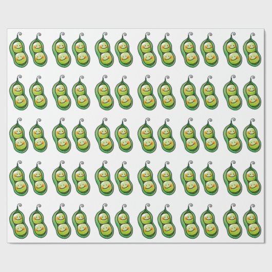 Twee erwten in een peul cadeaupapier (Vlak)