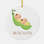 Twee erwten in een peul Cute Twin Baby's Keramisch Ornament (Voorkant)