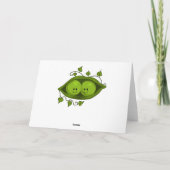 Twee erwten in een peul die aanpasbaar is kaart (Achterkant)