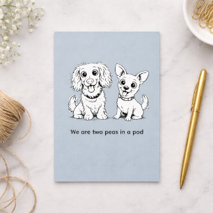 Twee Erwten In Een Peul Grappige Honden Briefkaart
