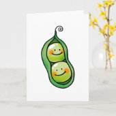 Twee erwten in een peul kaart (Gele Bloem)