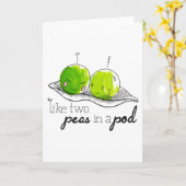 Twee erwten in een peul kaart (Gele Bloem)