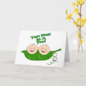 Twee erwten in een peul kaart (Gele Bloem)