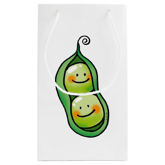 Twee erwten in een peul klein cadeauzakje (Achterkant)