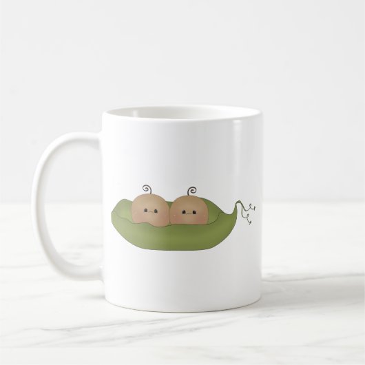 Twee erwten in een peul koffiemok (Links)