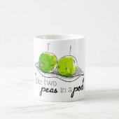 Twee erwten in een peul koffiemok (Center)