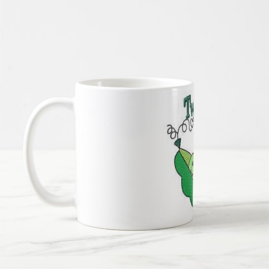 Twee erwten in een peul koffiemok (Links)