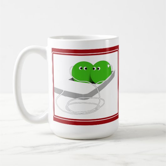 Twee erwten in een peul koffiemok (Links)