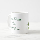 Twee erwten in een peul koffiemok (Voorkant links)