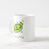 Twee erwten in een peul koffiemok (Voorkant links)