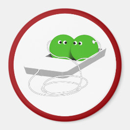 Twee erwten in een peul magneet