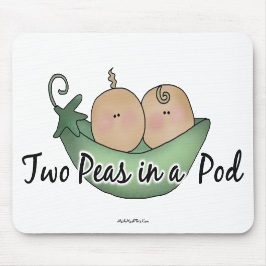Twee erwten in een peul muismat (Voorkant)