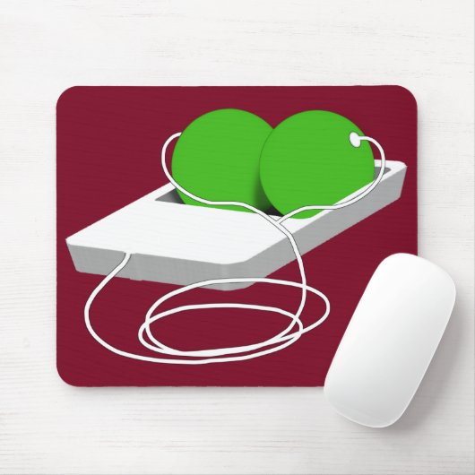 Twee erwten in een peul muismat (Met muis)